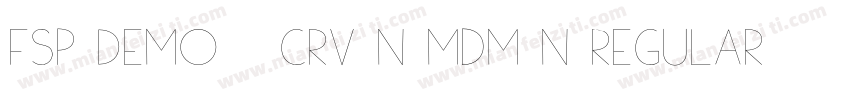 FSP DEMO   Crv N Mdm N Regular字体转换